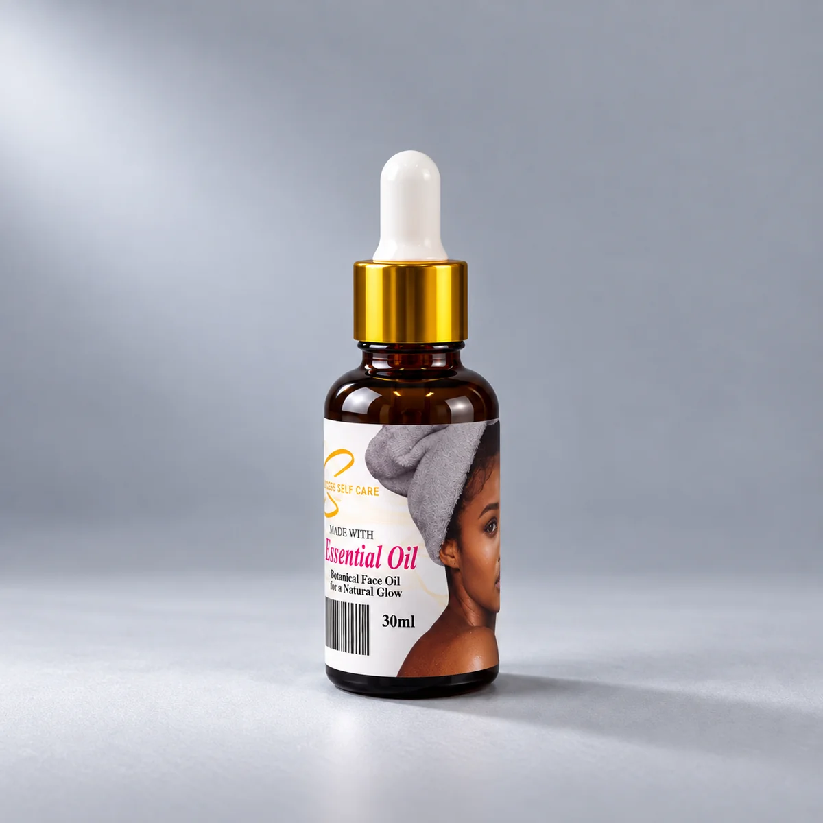 Success Self Care Essential Oil Blend in a 30ml amber dropper bottle with a gold collar